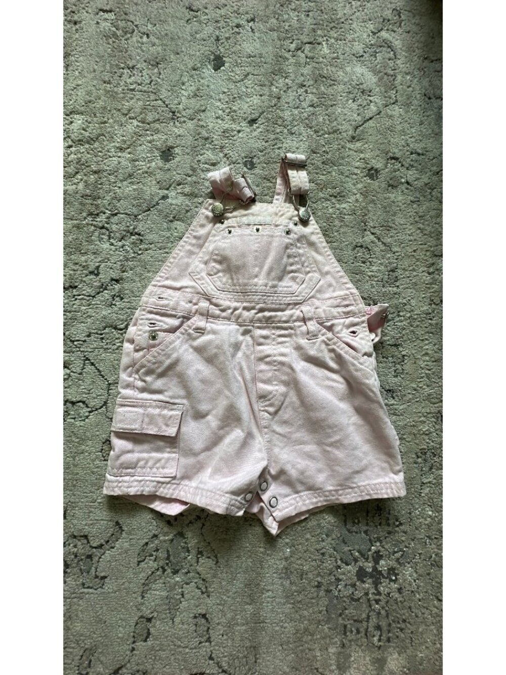 y2k weebok pink shortalls‎ 6/9 months